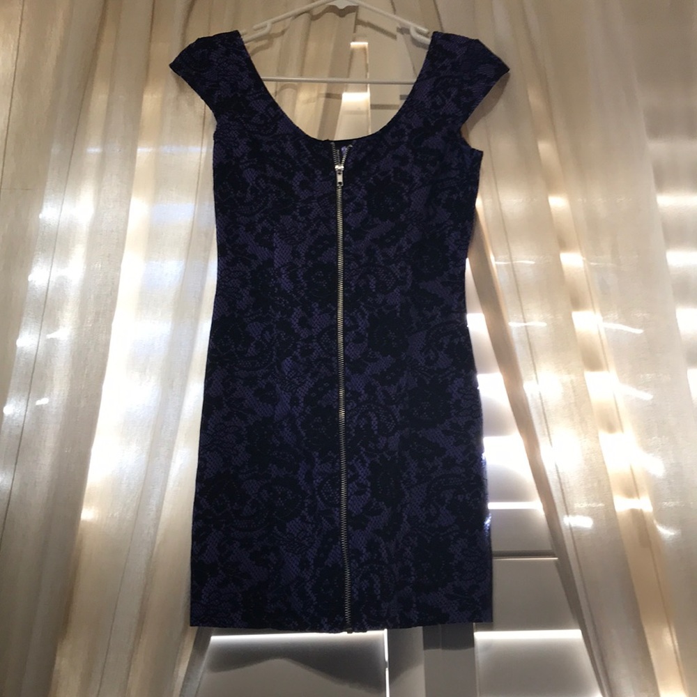 Purple and black divided by h&m mini dress